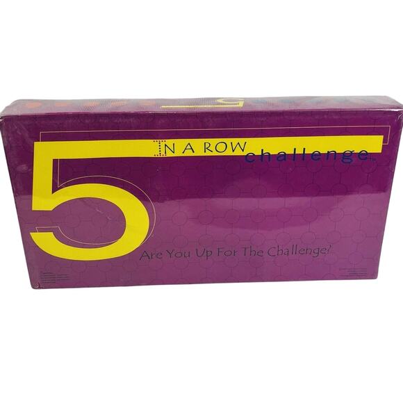 5 IN A ROW CHALLENGE (Gomoku) Game Set Family Fun Children Educational Toy - Picture 1 of 8